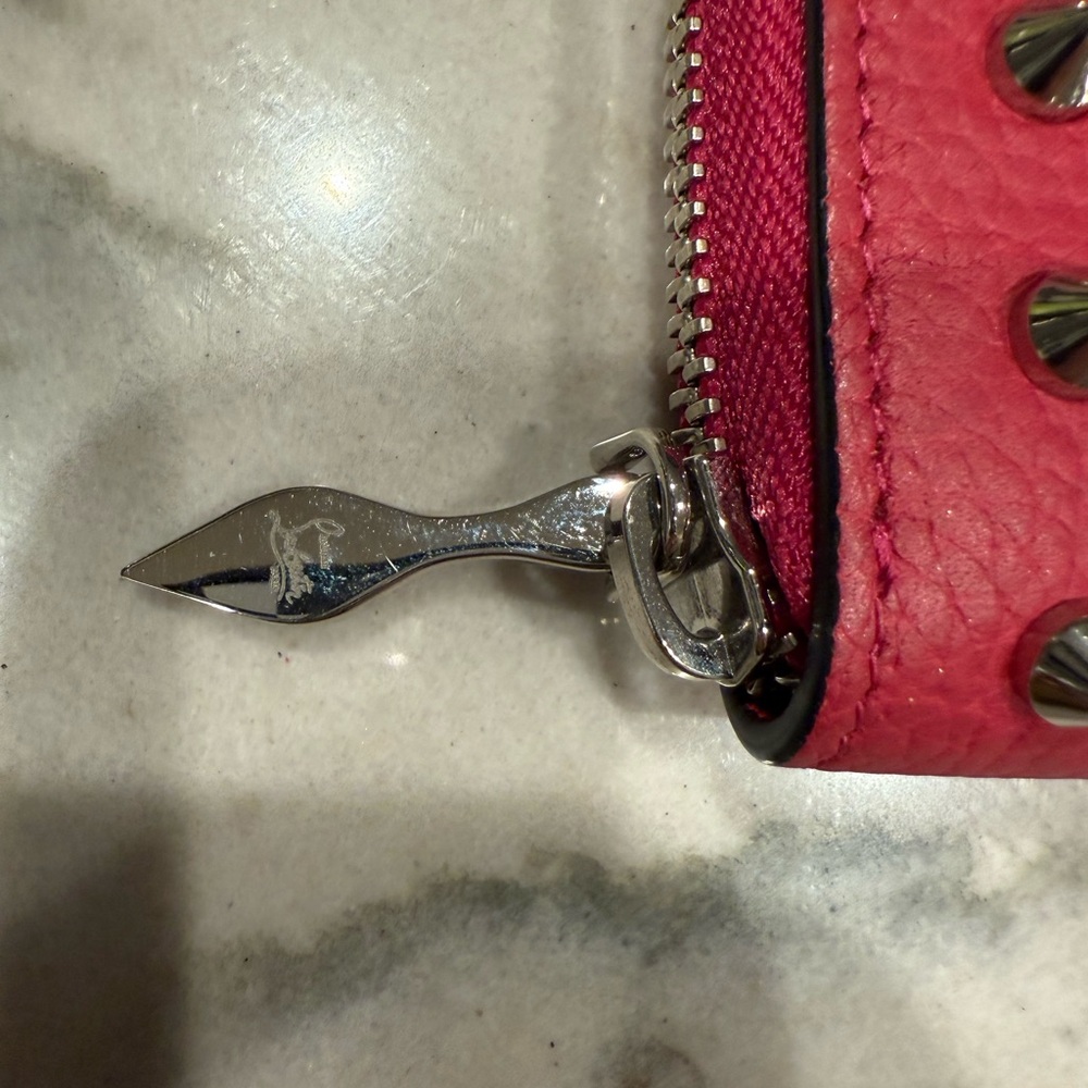 Christian louboutin spike panettone coin purse pink and red - Picture 7 of 16